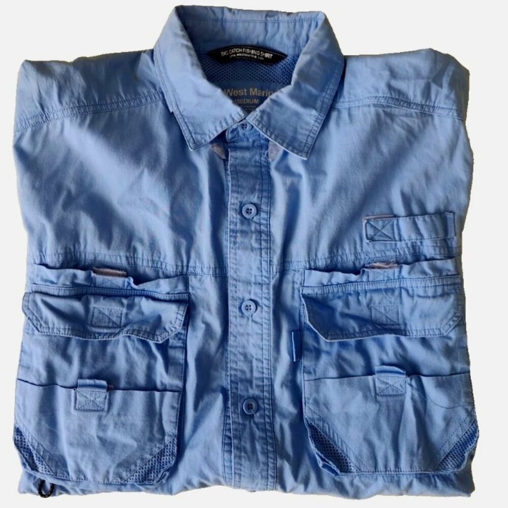 West Marine Fishing Shirt Vented Embroidered